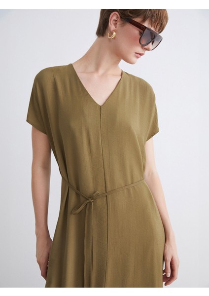 Yeni Sezon V Yaka A Kesim Elbise fırsatları