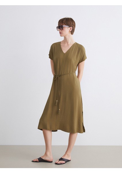 Yeni Sezon V Yaka A Kesim Elbise