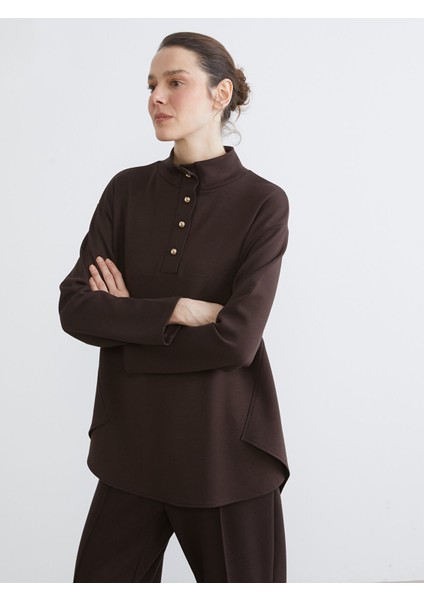 Yeni Sezon Dik Yaka Oversize Kadın Tunik