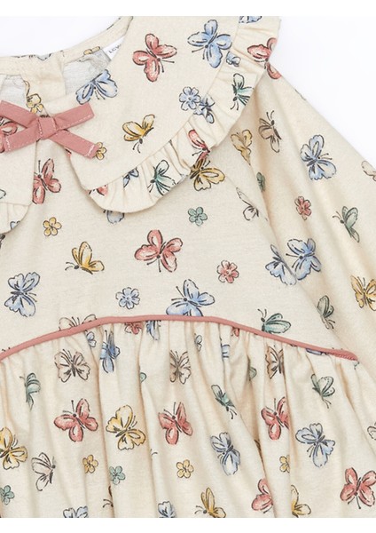 Yeni Sezon Uzun Kollu Baskılı Kız Çocuk Elbise modelleri