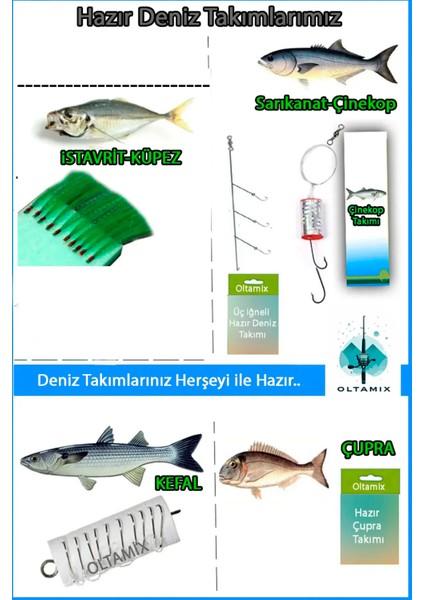 Profosyonel Deniz ve Göl Olta Takım 100-250GR Atarlı Kamış