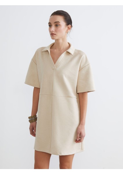 Yeni Sezon Gömlek Yaka Süet Mini Elbise fiyatları