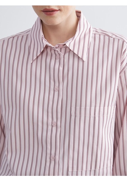 Yeni Sezon Çizgili Poplin Kadın Gömlek Tunik modelleri