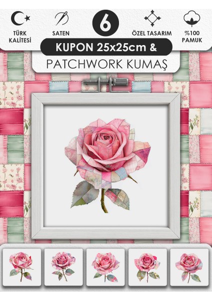 Patchwork Kumaş Seti – Dikiş ve Hobi Için %100 Pamuk Desenli Kumaş Kuponları