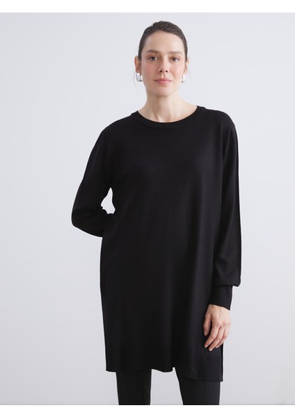 Yeni Sezon Bisiklet Yaka Kadın Triko Tunik