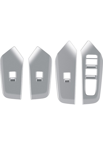 Araba Iç Kapı Koltuk Pencere Cam Anahtar Çerçeve Panel Toyota Prius 60 Serisi 2022 2023 Gümüş (Yurt Dışından)