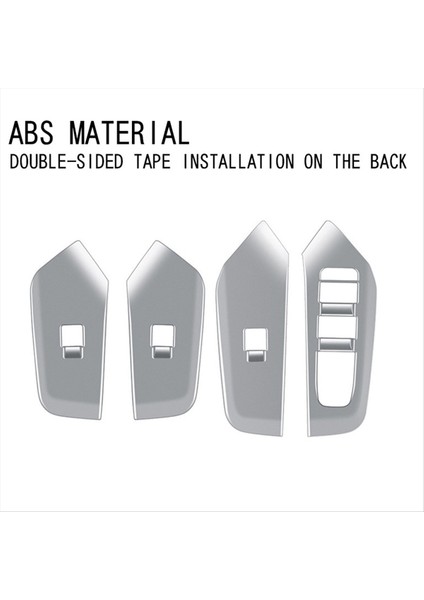 Araba Iç Kapı Koltuk Pencere Cam Anahtar Çerçeve Panel Toyota Prius 60 Serisi 2022 2023 Gümüş (Yurt Dışından) fiyatları