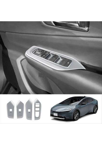 Araba Iç Kapı Koltuk Pencere Cam Anahtar Çerçeve Panel Toyota Prius 60 Serisi 2022 2023 Gümüş (Yurt Dışından) modelleri