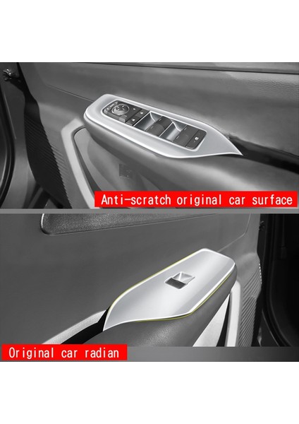 Araba Iç Kapı Koltuk Pencere Cam Anahtar Çerçeve Panel Toyota Prius 60 Serisi 2022 2023 Gümüş (Yurt Dışından) indirimleri