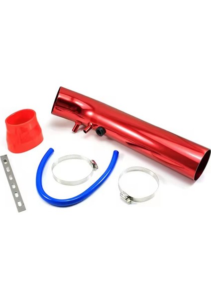 Evrensel 3inç Araba Hava Emme Borusu Modifikasyon Kiti Alüminyum Alaşım 76MM Emme Kanalı Borusu Kırmızı (Yurt Dışından)