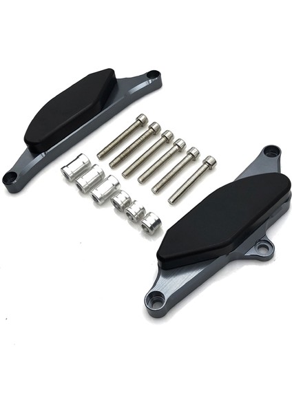 Yamaha Vmax Için Sol ve Sağ Motosiklet 1700 2009-2018 Motor Çerçevesi Kaydırıcıları Kaza Pedleri Kapak Koruyucu Koruma Gri (Yurt Dışından)