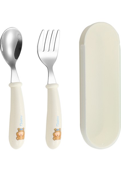 Karikatür Çocuk Kaşık-Çatal Kutusu Üçlü Set (Yurt Dışından)