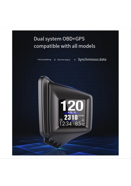 Obd+Gps Araba Sürüş A401 Baş Yukarı Görüntüleme Hız Göstergesi Yağ Basınç Su Sıcaklığı Yakıt Tüketimi Yerleşik Bilgisayar Ingizce (Yurt Dışından) modelleri