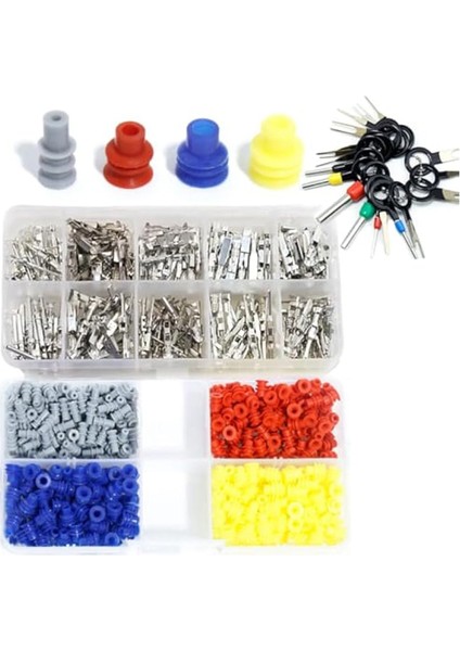 600PCS 1 0/1 5/3 5mm Araç Elektriksel Terminal Konektörleri Otomotiv Tel Pimi Çıkarma Kiti Yalıtılmamış Erkek Kadın Kıvrım (Yurt Dışından)