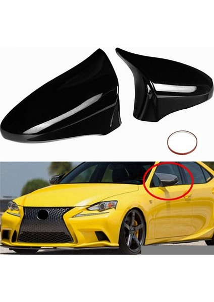 Araba Tarafı Dikiz Kanat Ayna Kapağı Lexus IS200 IS250 IS250 IS300 IS350 2014-2020 Dik Görünüm Ayna Kapak Kapağı (Siyah) (Yurt Dışından) modelleri