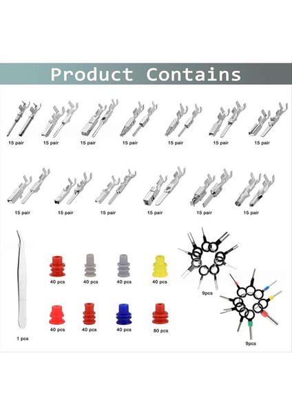 769PCS 26 Tipi Pimler Konektör Kiti Car Elektrik Kele Konnektör Pıns Termina 1-3 5mm Otomotiv Pim Konektörleri (Yurt Dışından) fiyatları