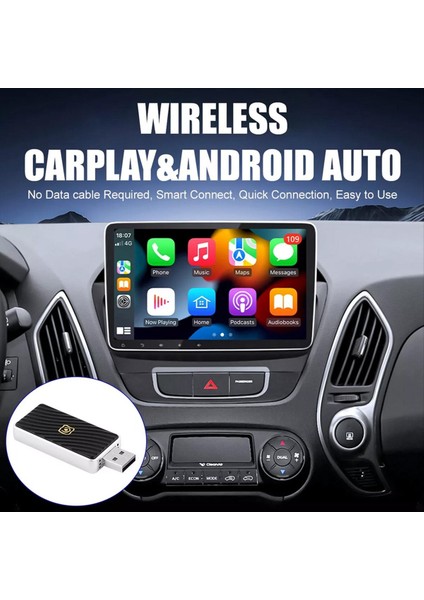 Android Auto Plug Play Converts Wired Için Mini USB Kablosuz Carplay Adaptörü (Yurt Dışından) modelleri