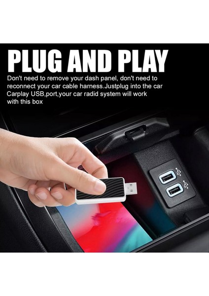 Android Auto Plug Play Converts Wired Için Mini USB Kablosuz Carplay Adaptörü (Yurt Dışından) indirimleri