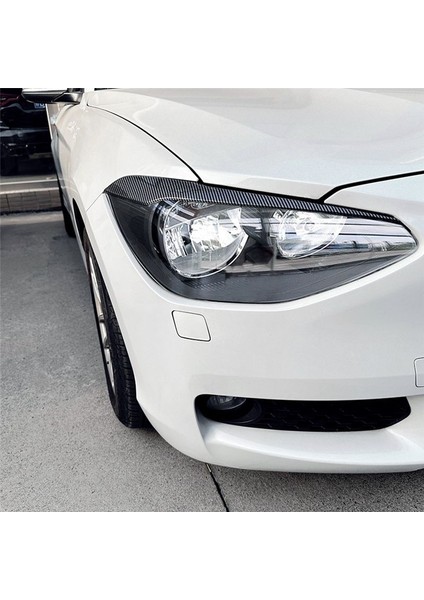 Araba Far Kaş Göz Kapakları Çıkartmalar Bmw 1 Serisi F20 F21 Kafa Işık Lambası Göz Kapağı 2011-2014 (Siyah) (Yurt Dışından) indirimleri