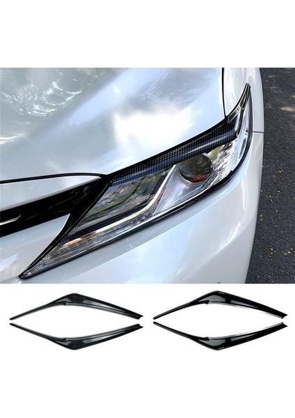 Araba Far Kaş Göz Kapağı Kafa Işık Şartları Kapak Toyota Için Stcker Trim Camry Le Xle Se Xse 2018-2021 (Siyah) (Yurt Dışından) fırsatları