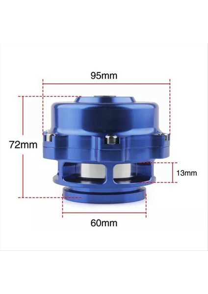 Araç Modifikasyonu 50MM Blow Off Valf Kiti Türbin Basınç Tahyesi Valf Kiti Bov Türbin Havalandırma Valfi Kırmızı (Yurt Dışından) fiyatları