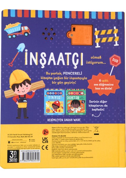 Işıklı ve Sesli Pencereli Kitabım - İnşaatçı Olmak İstiyorum indirimleri