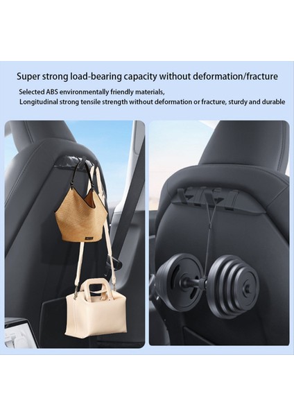 Tesla Model 3 Y Araba Koltuğu Giz Kancalar Çanta Çantası Askısı Seater Seater Seater Bracket Askı Araç Aksesuarları (Yurt Dışından) modelleri