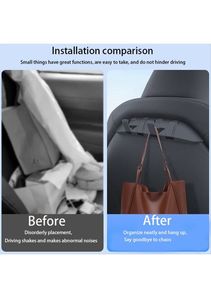 Tesla Model 3 Y Araba Koltuğu Giz Kancalar Çanta Çantası Askısı Seater Seater Seater Bracket Askı Araç Aksesuarları (Yurt Dışından) fırsatları
