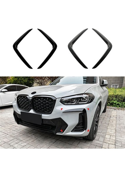 Araba Ön Işıklar Çerçeveleri Kapak Bmw X3 X4 G01 G02 M Spor Lcı 2022 2023 +(Siyah) (Yurt Dışından) fiyatları