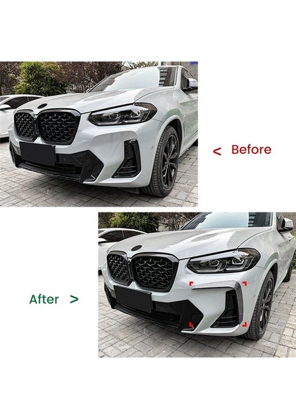 Araba Ön Işıklar Çerçeveleri Kapak Bmw X3 X4 G01 G02 M Spor Lcı 2022 2023 +(Siyah) (Yurt Dışından) indirimleri