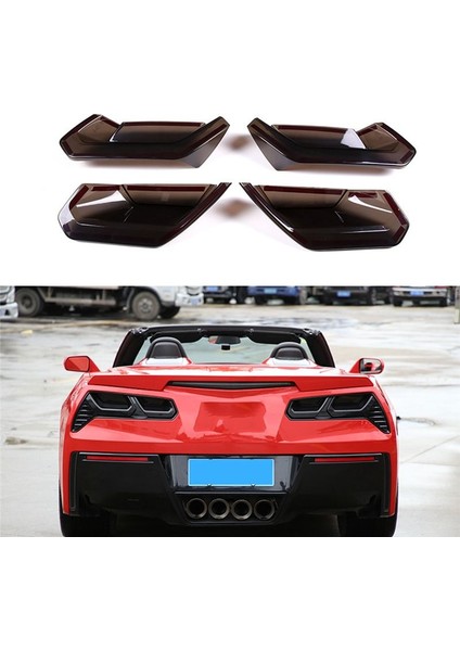 Araba Arka Kuyruk Işık Arka Sis Lambaları Karartma Kapağı Kaplama Döşeme Stick Tail Işık Kapağı Chevrolet Corvette C7 2014-2019 (Yurt Dışından) fiyatları