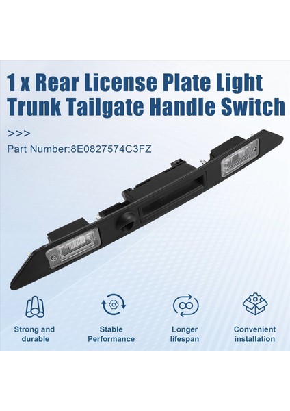 8E0827574C3FZ Arka Plaka Işık Bagaj Bagaj Kapağı Audi A3 A4 A6 Rs3 S4 S6 8E0827574C 3fz Araba Parçaları (Yurt Dışından) fırsatları