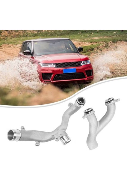 Araba Alüminyum Termostat Su Çıkış Tüp Hortumu Üst LR090630 Discovery 4 Range Rover Sport Velar Için Alt LR092992 (Yurt Dışından) indirimleri