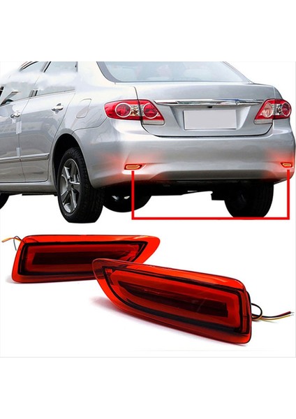 2pcs/çift LED Araç Işıkları Arka Tampon Reflektör Işık LED Sinyal Lambası Toyota Corolla Için Uygun 2012 2012 2013 (Yurt Dışından) fiyatları