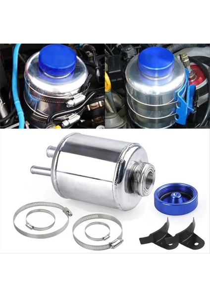 Araba Modifikasyonu Evrensel Hidrok Direksiyon Rezervuarı Yarış Kelepçesi Alüminyum Su Deposu Yarış Kelepçe Gümüş (Yurt Dışından) fiyatları