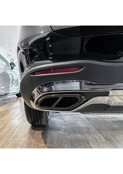 Araba Arka Boğaz Egzoz Borusu Susturucu Uçları Mercedes Için Kapak Kaplama Benz Glc Sınıfı X254 2023+ GLC260 GLC300 Amg (Siyah) (Yurt Dışından) indirimleri