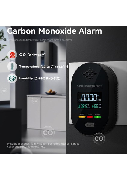 3&#39 Ü 1&#39 Den 1&#39 E Takılabir Taşınabir Karbon Monoksit Dedektörü Sıcaklık Nem Sensörlü Ev Ofis Otel Için Bize Fiş (Yurt Dışından) modelleri