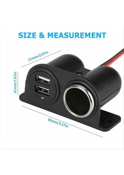 USB Bağlantı Noktası Soketi Dc 5V 3 1A Çift USB Dahi Araç Kampçı Adaptör Daha Hafif Multi Fiş Şarj Cihazı 12-24V (Yurt Dışından) modelleri