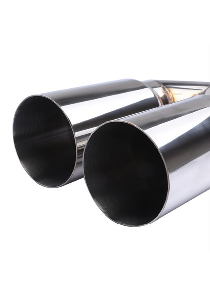 Evrensel 63MM Giriş 76MM Çıkış Çift Sindir Paslanmaz Çek Egzoz Tail Borsası Susturucu Araba Egzersiz Sistemi (Yurt Dışından) indirimleri