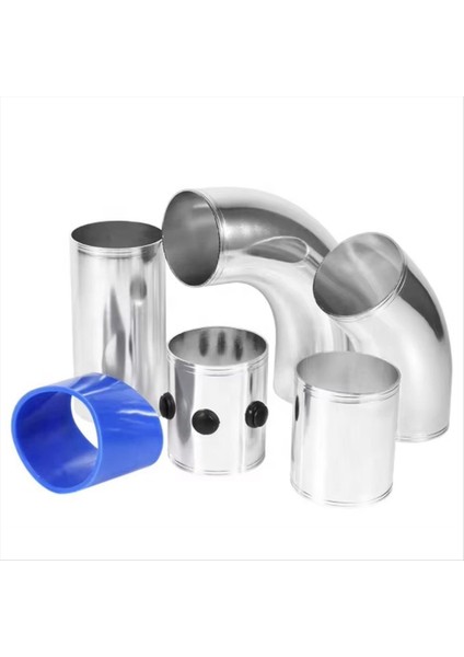 Araba Modifikasyonu 76MM Evrensel Emme Borusu Kiti 5 Bölüm Çok Fonksiyonlu Hava Giriş Kombinasyonu Soğuk Hava Alüminyum Tüp (Yurt Dışından) modelleri