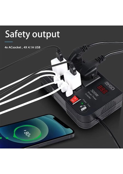 Araba Inverter 300W Güçlü Dc 12V Ila 220V Çok Functurm Ana Modifiye Waveautomotif Güç Dönüştürücü Invertör (Yurt Dışından) indirimleri