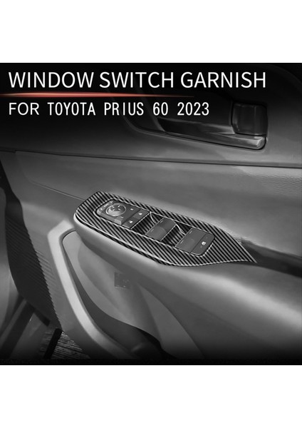 Toyota Prius 60 Serisi 2022 2023 Için Araba Iç Kapı Koltuk Penceresi Cam Anahtar Çerçeve Kaplamalar Gösterildiği Gibi (Yurt Dışından) fiyatları