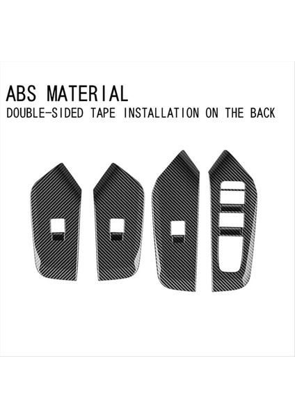 Toyota Prius 60 Serisi 2022 2023 Için Araba Iç Kapı Koltuk Penceresi Cam Anahtar Çerçeve Kaplamalar Gösterildiği Gibi (Yurt Dışından) indirimleri