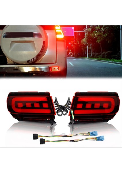 Toyota Land Cruiser Prado Için 150 LC150 FJ150 GRJ150 2010-2020 Arka Tampon Reflektörü LED Araç Tail Lamba Fren Dönüşü Işık (Yurt Dışından) fiyatları