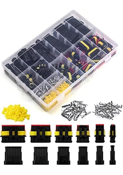 800PCS Otomotiv Elektrik Konektörleri Otomotiv Elektrik Te Konektörleri Fiş Kiti 1/2/3/4/5/6 Pin Konektörler (Yurt Dışından)