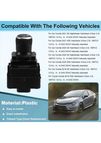 84872-02300 Toyota Corolla Se Xse Hatchback 2019-2021 8487202300 Için Araba Dış Arka Ayna Kontrol Anahtarı (Yurt Dışından) indirimleri