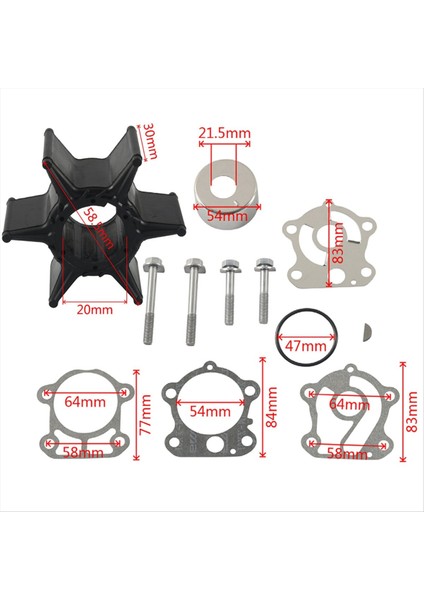 692W0078 Dışarıda Su Pompası Pervane Onarım Kiti Yamaha Dışiş Motoru Için Değiştirme 60HP-90HP (Yurt Dışından) fırsatları