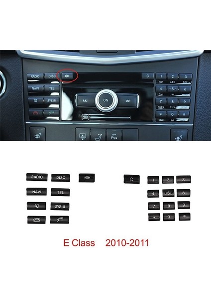 Araba Merkezi Konsol Cd&#39 Si Multimedya Düğme Çerçevesi Mercedes Benz E Sınıfı W212 2010-2011 (Siyah) (Yurt Dışından) fiyatları