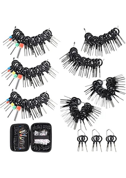Terminal Çıkarma Aracı Kiti 139 Pcs Depinning Aracı Elektrik Konnektörü Pimi Çıkarma Aracı Kit Pimi Pin Çekme Alet Seti (Yurt Dışından)