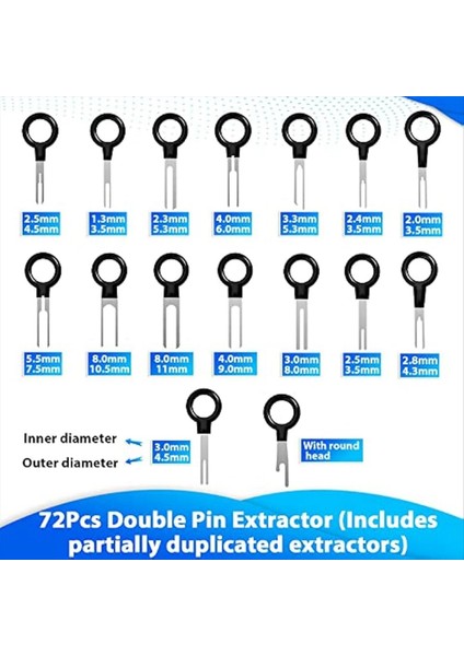 Terminal Çıkarma Aracı Kiti 139 Pcs Depinning Aracı Elektrik Konnektörü Pimi Çıkarma Aracı Kit Pimi Pin Çekme Alet Seti (Yurt Dışından) modelleri